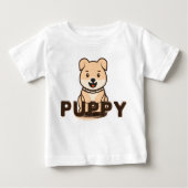 子犬 ベビーTシャツ (正面)