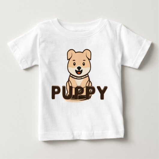 子犬 ベビーTシャツ (正面)