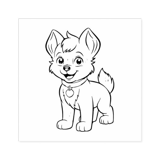 子犬 ラバースタンプ (インプリント)