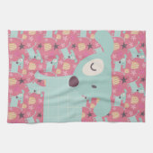 子犬、星、花 キッチンタオル (横)