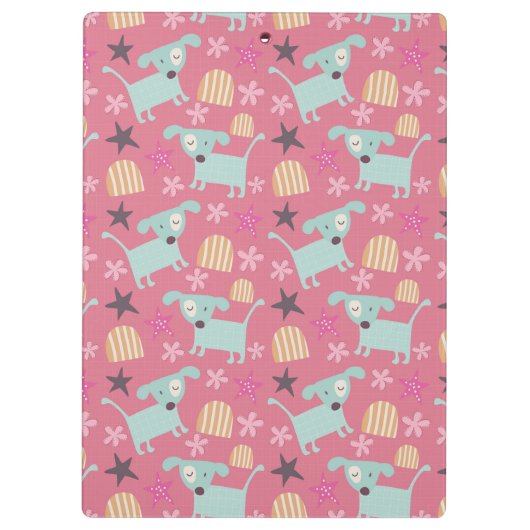 子犬、星、花 クリップボード (裏面)