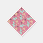 子犬、星、花 スタンダードカクテルナプキン (角)