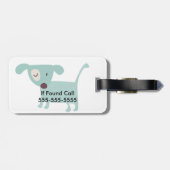 子犬、星、花 ラゲッジタグ (裏面横)