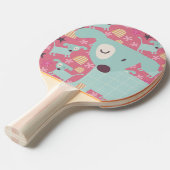 子犬、星、花 卓球ラケット (正面アングル)