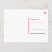 子犬 – 長毛の水彩チワワラブ ポストカード (裏面)