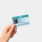 子犬 ID カード - 青 バッジ (手持ち)