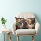 子犬 – Lumbar Pillow 13" x 21" ランバークッション (椅子)