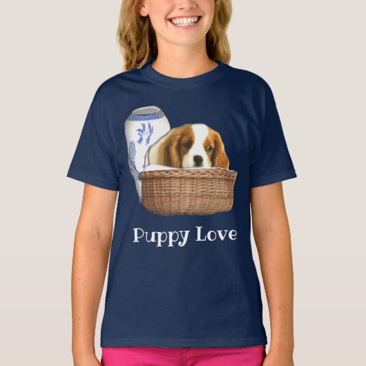 子犬 Tシャツ (正面)