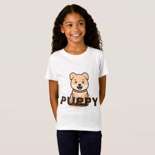 子犬 Tシャツ (正面フル)