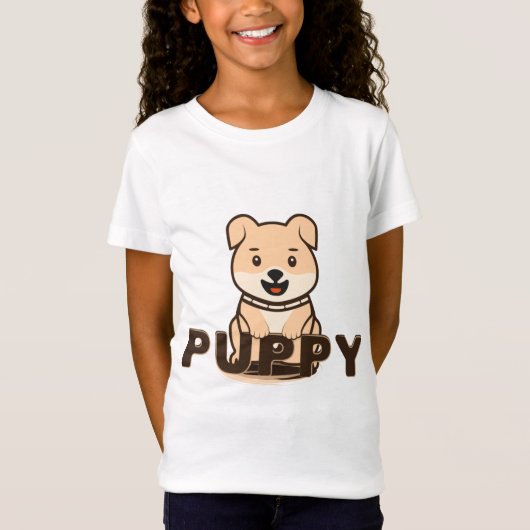 子犬 Tシャツ (正面)