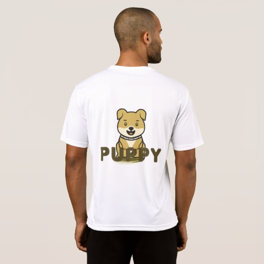 子犬 Tシャツ (裏面フル)