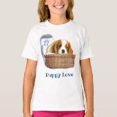 子犬 Tシャツ (正面)