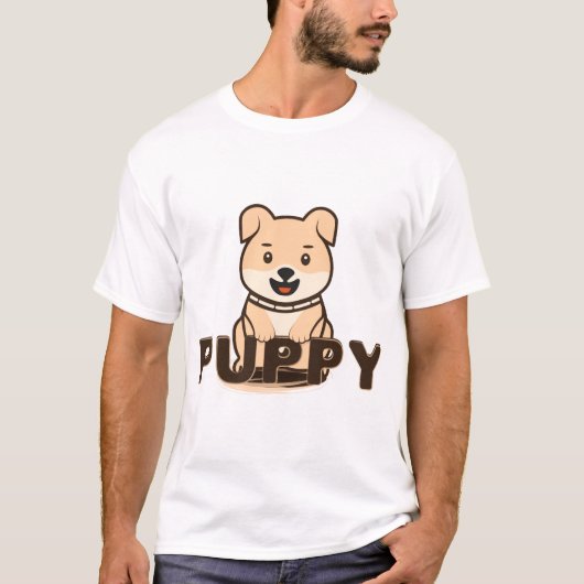 子犬 Tシャツ (正面)