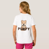 子犬 Tシャツ (裏面フル)