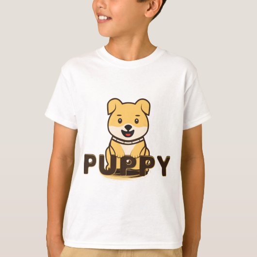 子犬 Tシャツ (正面)