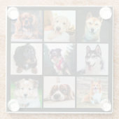 子犬Instagram写真 ガラスコースター (裏面)