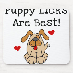 子犬Licks最も最高のです マウスパッド