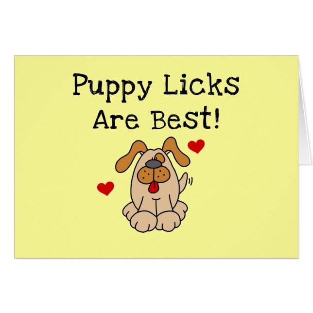 子犬Licks最も最高のなTシャツおよびギフトです (正面横)