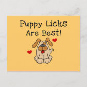 子犬Licks最も最高のなTシャツおよびギフトです ポストカード (正面)