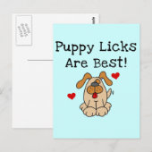 子犬Licks最も最高のなTシャツおよびギフトです ポストカード (正面/裏面)