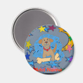 子犬Paオランダ16進記号、名前の追加 マグネット (正面/裏面)