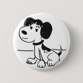 子犬Pin 缶バッジ (正面)