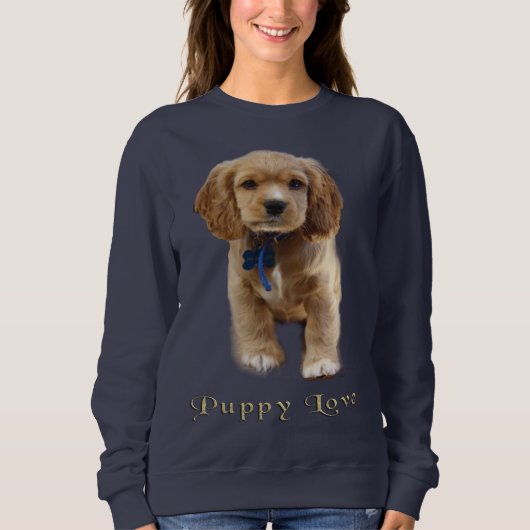 子犬Tシャツ スウェットシャツ (正面)