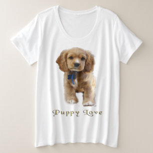 子犬Tシャツ プラスサイズTシャツ