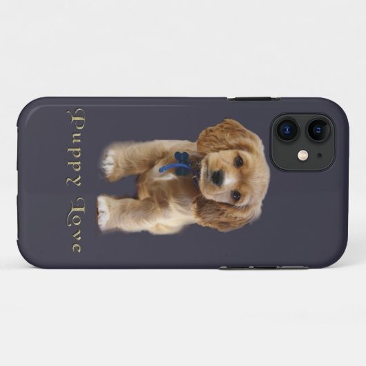 子犬Tシャツ Case-Mate iPhoneケース (裏面(横))