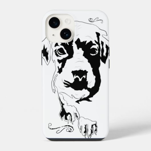 子犬Xラブ 1 iPhoneケース (裏面)