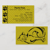 子猫いけな金ゴールド名刺 名刺 (正面/裏面)