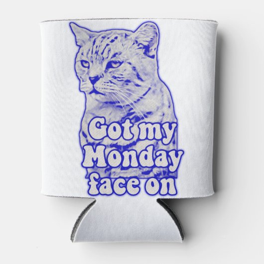 子猫おもしろいや飼い主の不機嫌な猫ミーム 缶クーラー (正面)