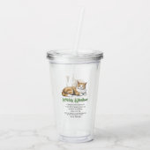 子猫おもしろいウィズダム – 茶色い猫のルール アクリルタンブラー (裏面)