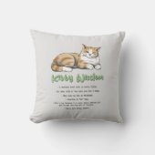 子猫おもしろいウィズダム – 茶色い猫のルール クッション (正面)