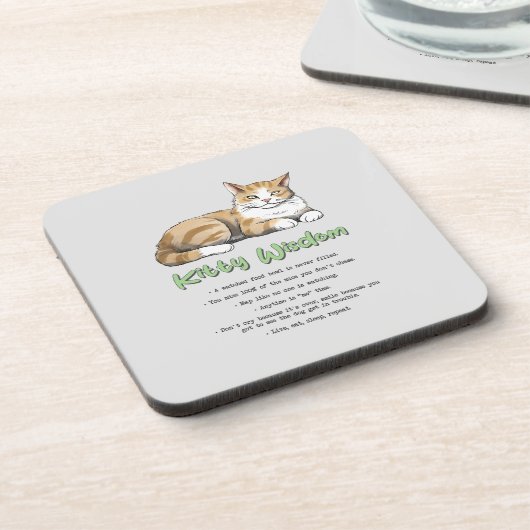 子猫おもしろいウィズダム – 茶色い猫のルール コースター (左側)