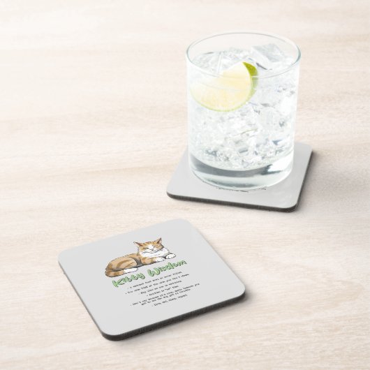 子猫おもしろいウィズダム – 茶色い猫のルール コースター (右側)