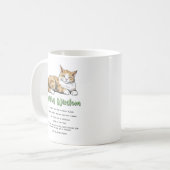 子猫おもしろいウィズダム – 茶色い猫のルール コーヒーマグカップ (正面左)