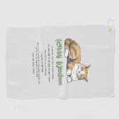 子猫おもしろいウィズダム – 茶色い猫のルール ゴルフタオル (横)