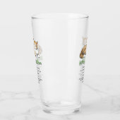 子猫おもしろいウィズダム – 茶色い猫のルール タンブラーグラス (左)