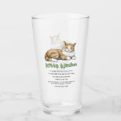 子猫おもしろいウィズダム – 茶色い猫のルール タンブラーグラス (正面)