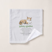 子猫おもしろいウィズダム – 茶色い猫のルール バスタオルセット (ウォッシュタオル)