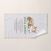 子猫おもしろいウィズダム – 茶色い猫のルール バスタオルセット (ハンドタオル)