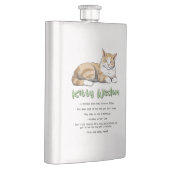 子猫おもしろいウィズダム – 茶色い猫のルール フラスク (右)
