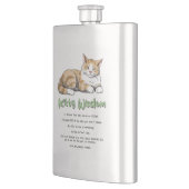 子猫おもしろいウィズダム – 茶色い猫のルール フラスク (左)