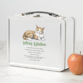 子猫おもしろいウィズダム – 茶色い猫のルール メタルランチボックス (インサイチュ)