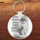 子猫おもしろい愛好家や飼い主のための不機嫌な猫のミーム キーホルダー (正面)