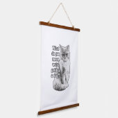 子猫おもしろい愛好家や飼い主のための不機嫌な猫のミーム 吊り下げ型タペストリー (傾斜あり)