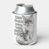 子猫おもしろい愛好家や飼い主のための不機嫌な猫のミーム 缶クーラー (缶正面)