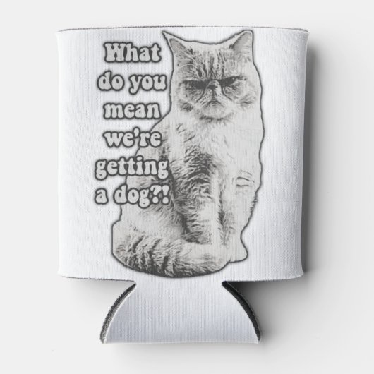 子猫おもしろい愛好家や飼い主のための不機嫌な猫のミーム 缶クーラー (正面)