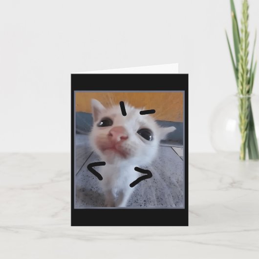 子猫おもしろい猫好き怒キッテンミームかわいい カード (正面)
